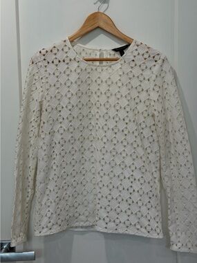 Banana Republic | Off-White Cutout Blouse